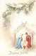 FETES ET VOEUX - Joyeux Noël - L'étable De Jésus - Colorisé - Carte Postale Ancienne - Otros & Sin Clasificación