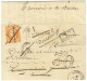 GC 105 / N° 23 Càd T 15 ANGOULEME (15) Sur Lettre Adressée Sous Bande Chargée Pour Rouillac, Réexpédiée à Bordeaux. Au R - 1862 Napoléon III