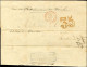 Lettre De Saint Louis Du Sénégal Datée Du 7 Février 1853 Pour Bordeaux. Au Recto, Càd D'entrée Rouge ESCADRE DE LA MEDIT - Marques D'entrées