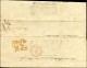 Lettre De Saint Louis Du Sénégal Datée Du 7 Février 1853 Pour Bordeaux. Au Recto, Càd D'entrée Rouge ESCADRE DE LA MEDIT - Entry Postmarks