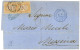 Càd Octo Bleu CONSTANTINOPLE / P. FR U N° 2 9 MARS 70, Taxe 9 Sur Lettre De Constantinople Pour Messine. Au Recto, Timbr - Posta Marittima