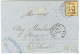Càd HUNINGEN / Alsace N° 5 Sur Lettre Pour Colmar. 1871. - SUP. - Lettres & Documents