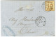 Càd HUNINGEN / Alsace N° 5 Sur Lettre Pour Colmar. 1871. - SUP. - Cartas & Documentos