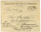 Cachet Encadré FELD-POST / RELAIS N° 91 (Montargis) Sur Lettre Adressée En Franchise Militaire à Elbing. - SUP. - Lettres & Documents