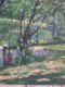 Delcampe - Fernand PROUST (XXème) Huile Sur Toile "Parc Jouvet  à  Valence " Juillet 1981 - Oils