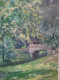 Delcampe - Fernand PROUST (XXème) Huile Sur Toile "Parc Jouvet  à  Valence " Juillet 1981 - Oleo