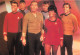 STAR  TREK SULU  Kirk Mc Coy  Spock  Et Chekov   Carte Vierge  105 121 (scan Recto-verso) OO 0992 - Séries TV
