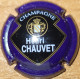 Capsule Champagne Henri CHAUVET Série Nom Horizontal, écusson, Violet Foncé & Noir Nr 11a - Chauvet H.