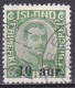 IS017G– ISLANDE – ICELAND – 1922 – KING CHRISTIAN X OVERP. – SG # 139 USED 4 € - Used Stamps