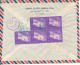 Egypt Air Mail Cover Sent To Denmark Cairo 3-9-1958 All The Stamps Are On The Backside Of The Cover - Luftpost