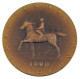 Csehszlovákia 1987. "Velka Cena - Prága 1990" Egyoldalas Bronz Lovas Emlékérem. Szign.: A. Kulda (68mm) T: AU Karc Czech - Non Classés