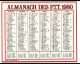 Almanach  Calendrier  P.T.T  -  La Poste -  1980 - - Sonstige & Ohne Zuordnung