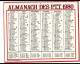 Almanach  Calendrier  P.T.T  -  La Poste -  1980 - - Other & Unclassified