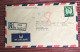 Dubai UAE 1958 Registered Cover Oman Muscat Ovpt Solo Used To India Bank Commercial Covers - Dubai