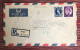 Dubai UAE 1958 Registered Cover Oman Muscat Ovpt 2 Color Used To India Bank Commercial Covers - Dubai