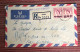 Dubai UAE 1958 Registered Cover Oman Muscat Ovpt GB UK Used To India Bank Commercial Covers - Dubai