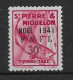 1941 Saint Pierre Et Miquelon N° Tx 46  Nf*  MLH. Timbre-taxe . Noël 1941 F.N.F.L. - Postage Due