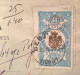 BELGRAD 1890 Fiscal Stamp On VERY RARE Parcel Card>Altdorf/Landshut Bayern (Serbia  Paketkarte Begleit-Adresse Cover - Serbien