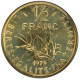 Monnaie Gradée PCGS SP68-1/2 Franc  Semeuse Or Piéfort 1979 Pessac - Prova