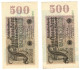 Color 500 Million WW2 Germany Nazi Propaganda FORGERY Overprint On Genuine 1923 Banknote EF - Andere & Zonder Classificatie