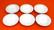 6 Assiettes Creuses  Porcelaine Blanche à Décor De Feuillage - Assiettes