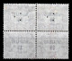 ⁕ Hungary 1921 Ungarn ⁕ Official / Dienstmarke Mi.1 ⁕ MNH Block Of 4 ( 2v Perfin 3 Points, 1v Error ) - Scan - Dienstzegels