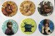 6 Pogs Disney - Les Indestructibles - Cars - Le Roi Lion - Toy Strory - La Reine Des Neiges - Disney