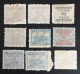 1949  China - Tax Stamps Overprinted , Plane, Train And Ship - 9 Stamps - 1912-1949 Republic