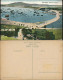 Gibraltar Vintage Postcard Neutral Ground Panorama Panoramic View 1910 - Gibraltar