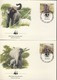 WWF  4 FDC 1986 SRI-LANKA ELEPHANTS  YVERT N°768/71 - FDC