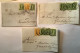 1856 Issue SIX DIFFERENT RATES ! All From Mexico To Martinez Negrete Guadalajara (cover Fronts Lettre - Mexico