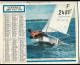 Almanach  Calendrier  P.T.T  -  La Poste -  1974 -  Football - Voilier - Sport - Tamaño Grande : 1971-80