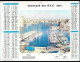Almanach  Calendrier  P.T.T  -  La Poste -  1971 -maree Basse A Pornichet - Marseille Vieux Port - Tamaño Grande : 1971-80