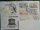 Delcampe - Lot De Lettres Affranchies Avec Des Timbres De L'Unesco Et De La France Voir Scan - Storia Postale