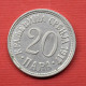 Coins Serbia 20 Para - Milan I / Aleksandar I / Petar I 1917 VF - Serbie