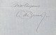 Alexandre DUMAS – Lettre Autographe Signée – Editeur, Ses Romans Et Cherville - Ecrivains