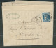 FRANCE 1871 N° 45 (pli) Obl. S/Lettre GC 412 Bedarieux Pour Castres - 1870 Emission De Bordeaux