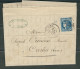 FRANCE 1871 N° 46 Obl. S/Lettre GC 3822 Saint Pons Pour Castres - 1870 Emission De Bordeaux