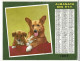 Almanach  Calendrier  P.T.T  -  La Poste -  1967 -  Chat - Chien - Alliance Education - Big : 1961-70