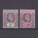 GRENADA 1902, SG #57-58, Part Set, King Edward VII, Wmk Crown CA, MH/Used - Grenada (...-1974)