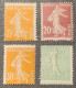 N° 158*/139*/141**/130*/ (Variété, Piquage à Cheval) Neuf */** Gomme D'Origine  TB - Unused Stamps