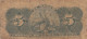CRBX0329 BILLETE CUBA 5 CENTAVOS 1897 SIN CIRCULAR - Other - America
