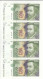 CRBS0971 LOTE 4 BILLETES CORRELATIVOS BILLETES ESPAÑA 1000 PETAS 1992 SERIE 9A SIN CIRCULAR - [ 4] 1975-… : Juan Carlos I