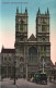 LONDON, WESTMINSTER ABBEY, ARCHITECTURE, CARS, MONUMENT, STATUE, ENGLAND, UNITED KINGDOM, POSTCARD - Westminster Abbey