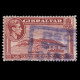 GIBRALTAR.1942.GVI.1d.red Brown.SG 122b.USED.Wnk Sideways Perf 13 - Gibraltar