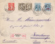 36113# TYPE CERES TETE BECHE LETTRE RECOMMANDEE Obl BRUXELLES BRUSSEL 1933 SARREBOURG MOSELLE - Tete Beche  [KP] & Interpannelli [KT]