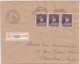 36118# ROI ALBERT 1er TYPE EN CASQUETTE LETTRE RECOMMANDEE Obl BRUXELLES 1D BRUSSEL 1F 1932 SARREBOURG MOSELLE - 1931-1934 Mütze (Képi)