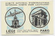 BELGIQUE  LION 25C+75C+1FR75 CARTE SPECIALE  SABENA PAR AVION LIEGE PARIS 1947 - Briefe U. Dokumente