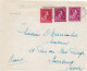 36134# ROI LEOPOLD III COL OUVERT LETTRE Obl BRUXELLES BRUSSEL 1954 SARREBOURG MOSELLE - 1936-1957 Collo Aperto