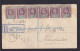 1907 - 6x 1/2 P. Auf Einschreibbrief Nach Mancester - Transit-R-Zettel Plymouth - Goudkust (...-1957)